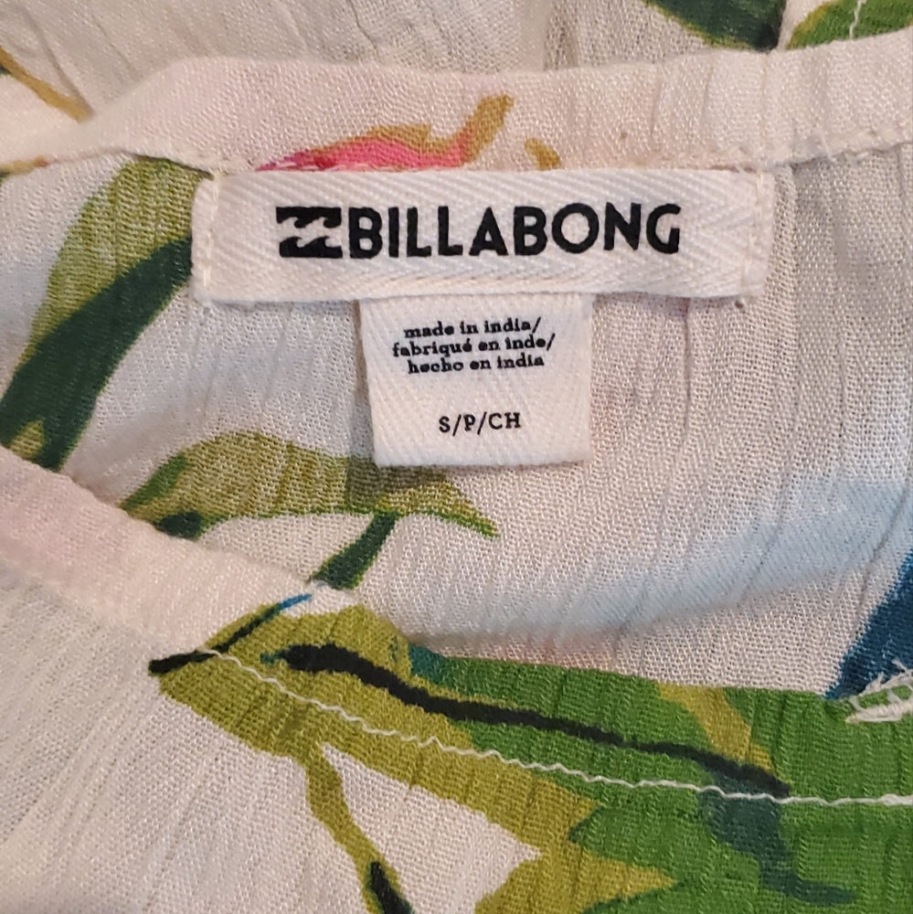 🌤Billabong Tropical Floral Top, Sz. Small - Picture 3 of 5